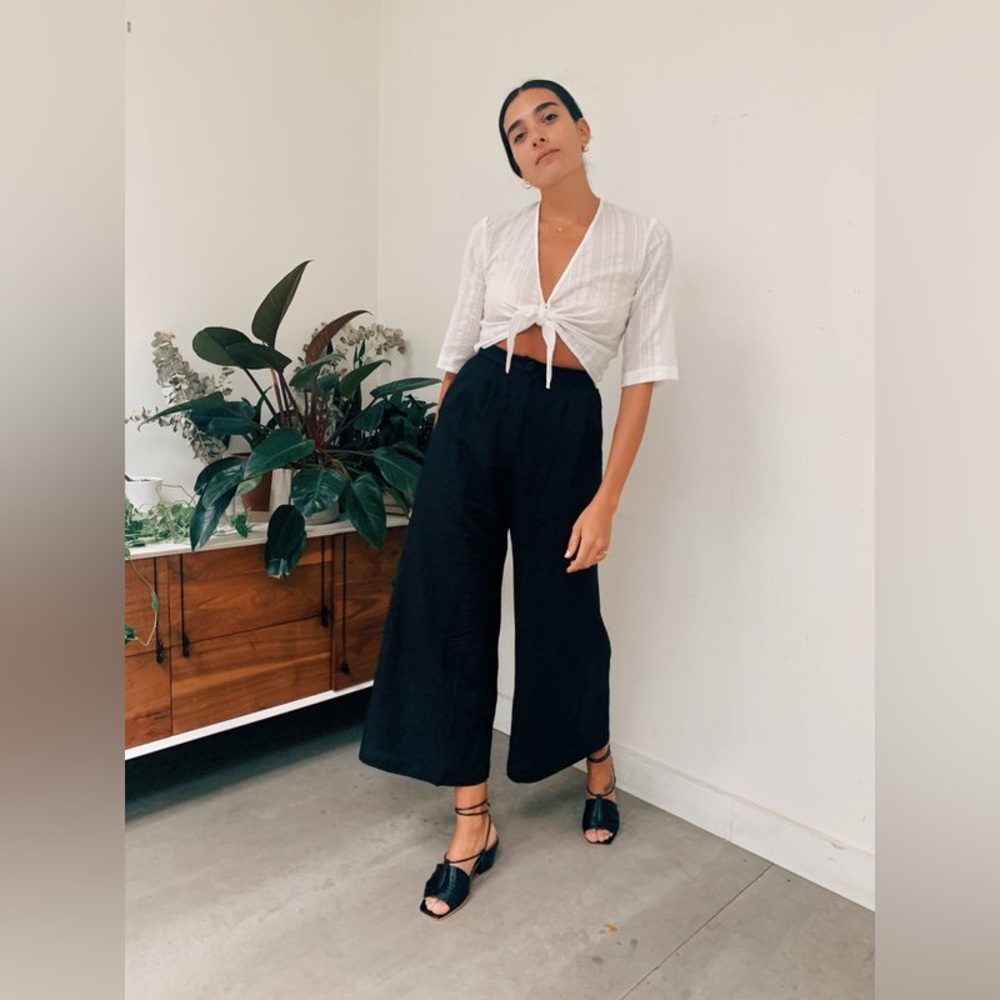 First Rite Pleated Trouser in Black, M